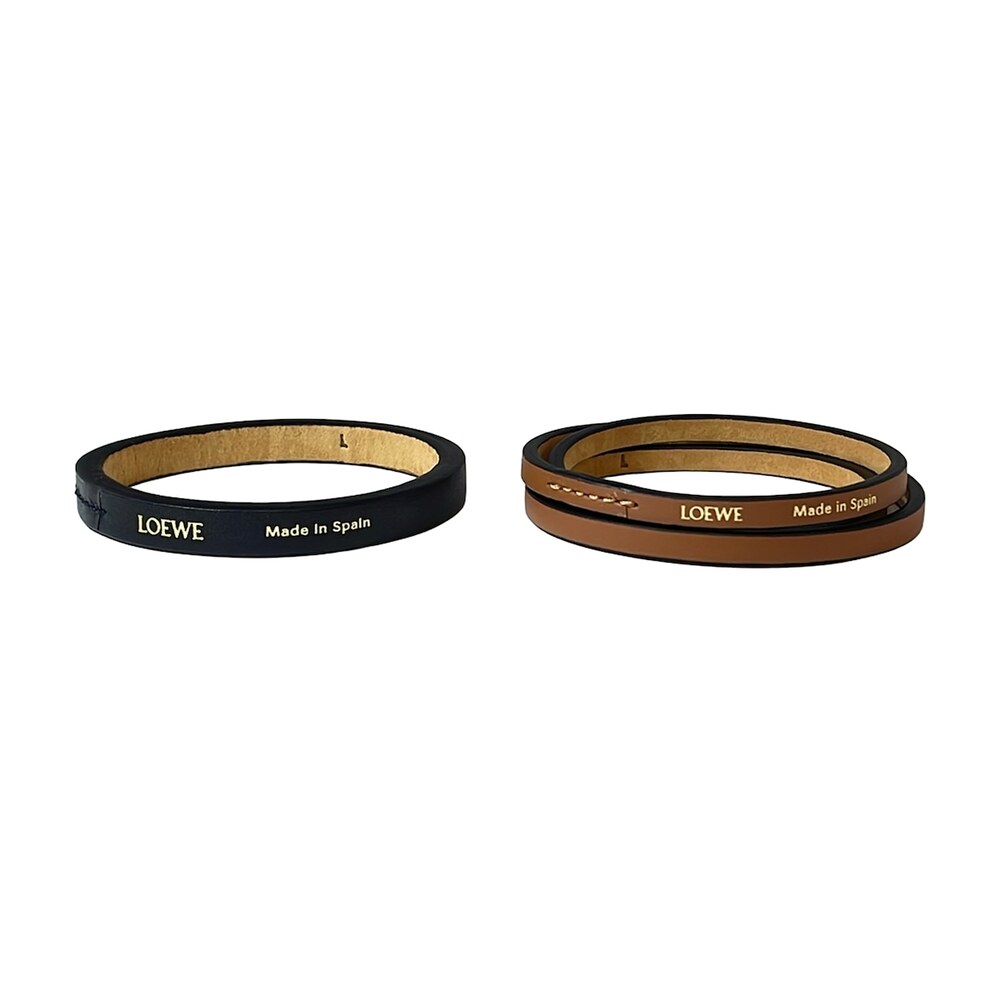 Loewe Double Bangle J242240X42 Black Brown
